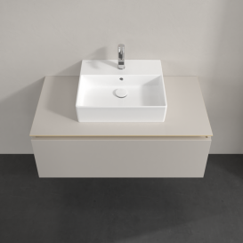 Тумба під раковину Villeroy & Boch Legato 100х38 см ДСП ніжно-сірий B60300VK