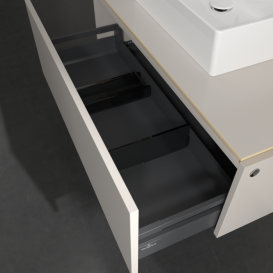 Тумба під раковину Villeroy & Boch Legato 100х38 см ДСП ніжно-сірий B60300VK