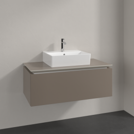 Тумба під раковину Villeroy & Boch Legato 100х38 см ДСП сірий трюфель B60300VG