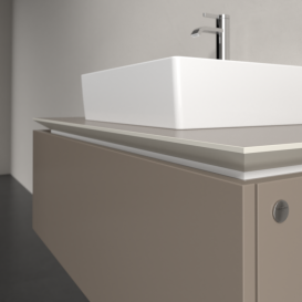 Тумба під раковину Villeroy & Boch Legato 100х38 см ДСП сірий трюфель B60300VG