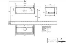 Тумба під раковину Villeroy & Boch Legato 100х38 см ДСП білий матовий B60300MS