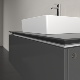 Тумба під раковину Villeroy & Boch Legato 100х38 см МДФ/ДСП глянсовий сірий B60300FP