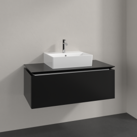 Тумба под раковину Villeroy & Boch Legato 100х38 см МДФ/ДСП черный матовый лак B60300PD