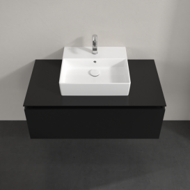 Тумба под раковину Villeroy & Boch Legato 100х38 см МДФ/ДСП черный матовый лак B60300PD