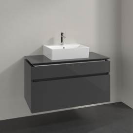 Тумба під раковину Villeroy & Boch Legato 100х55 см МДФ/ДСП глянсовий сірий B60400FP