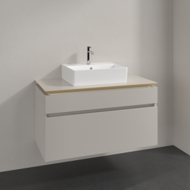 Тумба під раковину Villeroy & Boch Legato 100х55 см ДСП ніжно-сірий B60400VK