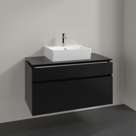 Тумба під раковину Villeroy&Boch Legato 100х55 см МДФ/ДСП чорний матовий лак B60400PD