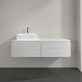 Тумба під раковину Villeroy & Boch Legato 140х38 см ДСП біле дерево B61300E8