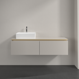 Тумба под раковину Villeroy & Boch Legato 140х38 см ДСП нежно-серый B61300VK