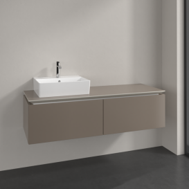Тумба под раковину Villeroy & Boch Legato 140х38 см ДСП трюфель серый B61300VG