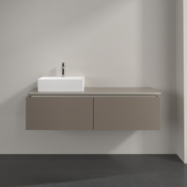 Тумба под раковину Villeroy & Boch Legato 140х38 см ДСП трюфель серый B61300VG