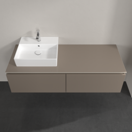 Тумба под раковину Villeroy & Boch Legato 140х38 см ДСП трюфель серый B61300VG