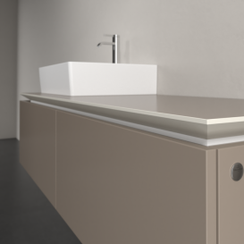 Тумба под раковину Villeroy & Boch Legato 140х38 см ДСП трюфель серый B61300VG