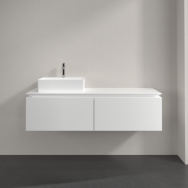 Тумба під раковину Villeroy & Boch Legato 140х38 см ДСП білий матовий B61300MS