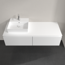 Тумба під раковину Villeroy & Boch Legato 140х38 см ДСП білий матовий B61300MS