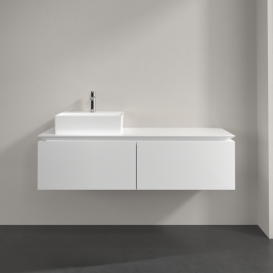 Тумба під раковину Villeroy & Boch Legato 140х38 см МДФ/ДСП білий глянсовий B61300DH