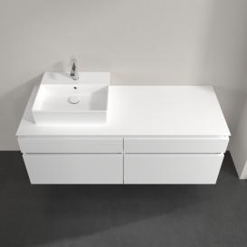 Тумба під раковину Villeroy & Boch Legato 140х55 см МДФ/ДСП білий глянсовий B61400DH