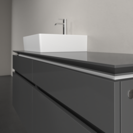 Тумба під раковину Villeroy & Boch Legato 140х55 см МДФ/ДСП глянсовий сірий B61400FP