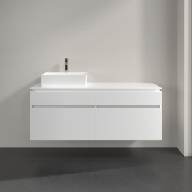 Тумба під раковину Villeroy & Boch Legato 140х55 см ДСП білий матовий B61400MS