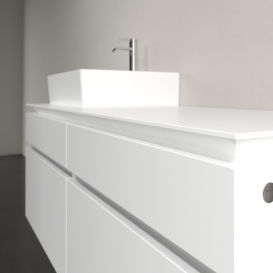 Тумба під раковину Villeroy & Boch Legato 140х55 см ДСП білий матовий B61400MS