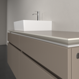 Тумба под раковину Villeroy & Boch Legato 140х55 см ДСП трюфель серый B61400VG