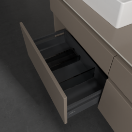 Тумба под раковину Villeroy & Boch Legato 140х55 см ДСП трюфель серый B61400VG