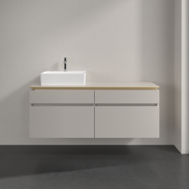 Тумба під раковину Villeroy & Boch Legato 140х55 см ДСП ніжно-сірий B61400VK