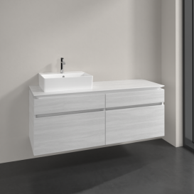 Тумба під раковину Villeroy & Boch Legato 140х55 см ДСП біле дерево B61400E8