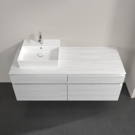 Тумба під раковину Villeroy & Boch Legato 140х55 см ДСП біле дерево B61400E8