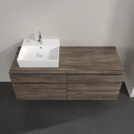 Тумба під раковину Villeroy & Boch Legato 140х55 см ДСП кам'яний дуб B61400RK