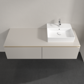 Тумба під раковину Villeroy & Boch Legato 140х38 см ДСП ніжно-сірий B61500VK