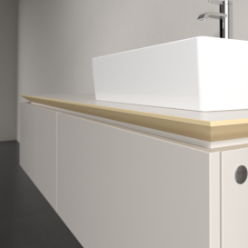 Тумба під раковину Villeroy & Boch Legato 140х38 см ДСП ніжно-сірий B61500VK