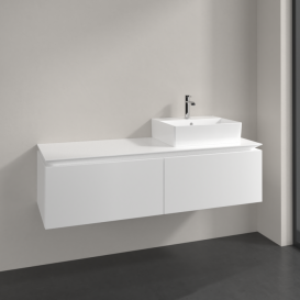 Тумба під раковину Villeroy & Boch Legato 140х38 см ДСП білий матовий B61500MS