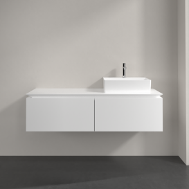 Тумба під раковину Villeroy & Boch Legato 140х38 см ДСП білий матовий B61500MS