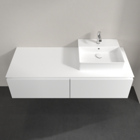 Тумба під раковину Villeroy & Boch Legato 140х38 см ДСП білий матовий B61500MS