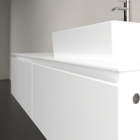 Тумба під раковину Villeroy & Boch Legato 140х38 см ДСП білий матовий B61500MS