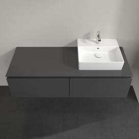 Тумба під раковину Villeroy & Boch Legato 140х38 см МДФ/ДСП глянсовий сірий B61500FP