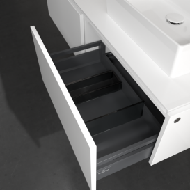 Тумба під раковину Villeroy & Boch Legato 140х38 см МДФ/ДСП білий глянсовий B61500DH