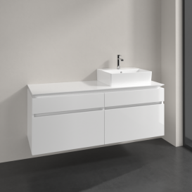Тумба під раковину Villeroy & Boch Legato 140х55 см МДФ/ДСП білий глянсовий B61600DH