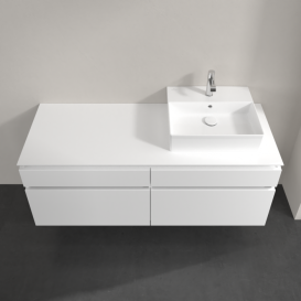 Тумба під раковину Villeroy & Boch Legato 140х55 см МДФ/ДСП білий глянсовий B61600DH