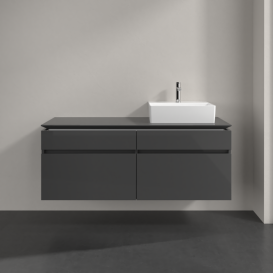 Тумба під раковину Villeroy & Boch Legato 140х55 см МДФ/ДСП глянсовий сірий B61600FP