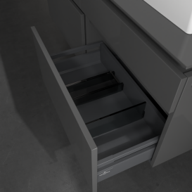 Тумба під раковину Villeroy & Boch Legato 140х55 см МДФ/ДСП глянсовий сірий B61600FP