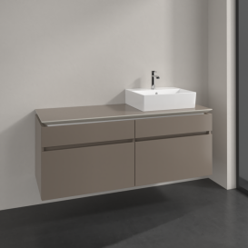 Тумба под раковину Villeroy & Boch Legato 140х55 см ДСП трюфель серый B61600VG