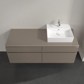Тумба под раковину Villeroy & Boch Legato 140х55 см ДСП трюфель серый B61600VG