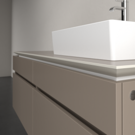 Тумба под раковину Villeroy & Boch Legato 140х55 см ДСП трюфель серый B61600VG