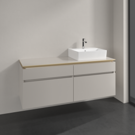 Тумба под раковину Villeroy & Boch Legato 140х55 см ДСП нежно-серый B61600VK