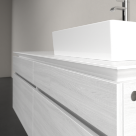 Тумба під раковину Villeroy & Boch Legato 140х55 см ДСП біле дерево B61600E8