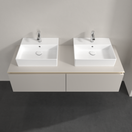 Тумба под раковину Villeroy & Boch Legato 140х38 см ДСП нежно-серый B66800VK