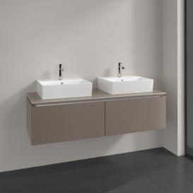 Тумба под раковину Villeroy & Boch Legato 140х38 см ДСП трюфель серый B66800VG
