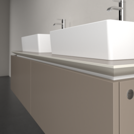 Тумба під раковину Villeroy & Boch Legato 140х38 см ДСП сірий трюфель B66800VG